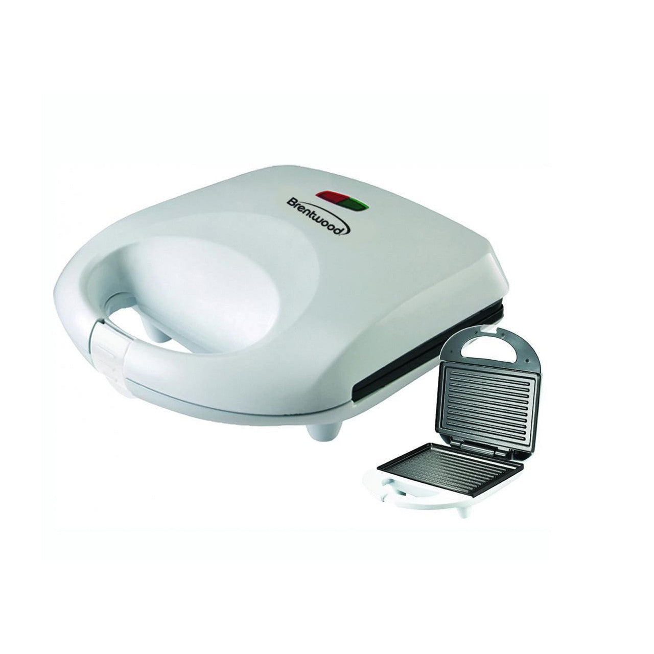 Brentwood Non Stick Panini Press and Sandwich Maker in White-0