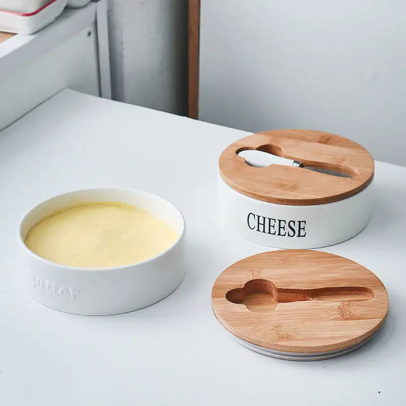 Ceramic Butter/Cheese Dish Set