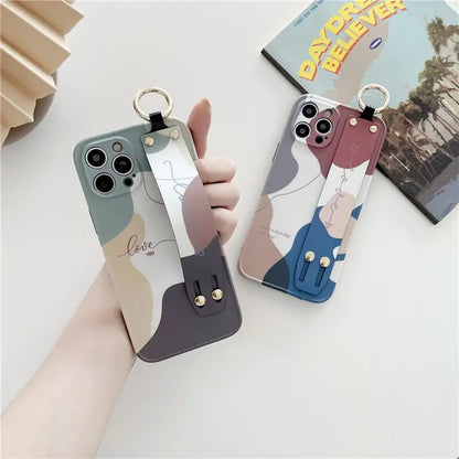 Artistic Wrist Strap Case for iPhone