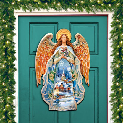 Blessing Home Angel Holiday Door Decor by G. Debrekht - Christmas Decor - 8611021H-0