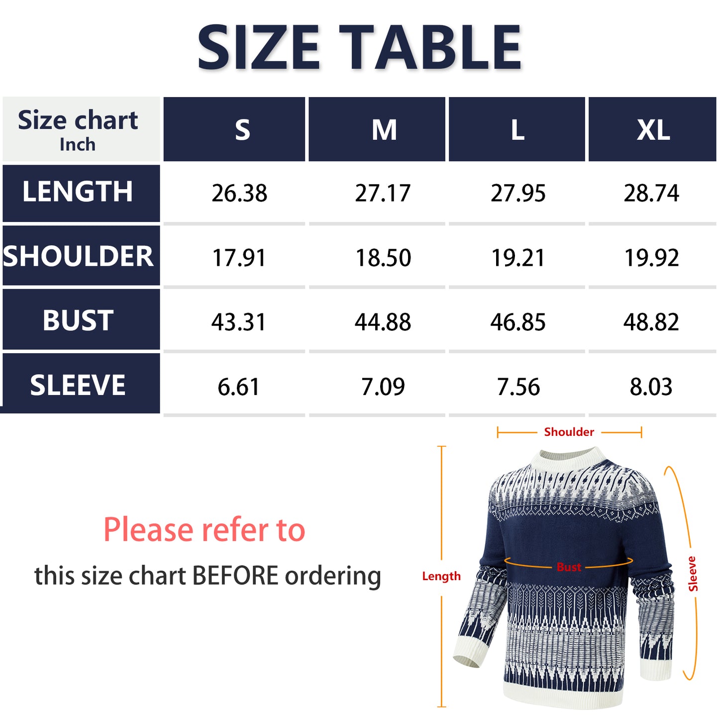 Men's Crewneck Pullover Knitted Sweater