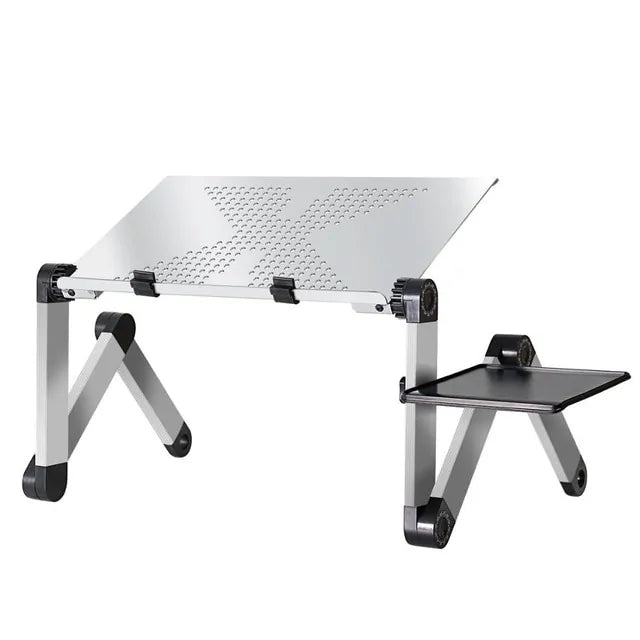 Adjustable Aluminum Laptop Desk With Mouse Pad