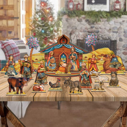Nativity Village Decorative Set of 21 by G. DeBrekht - Nativity Holiday Decor - 852720-S21-1