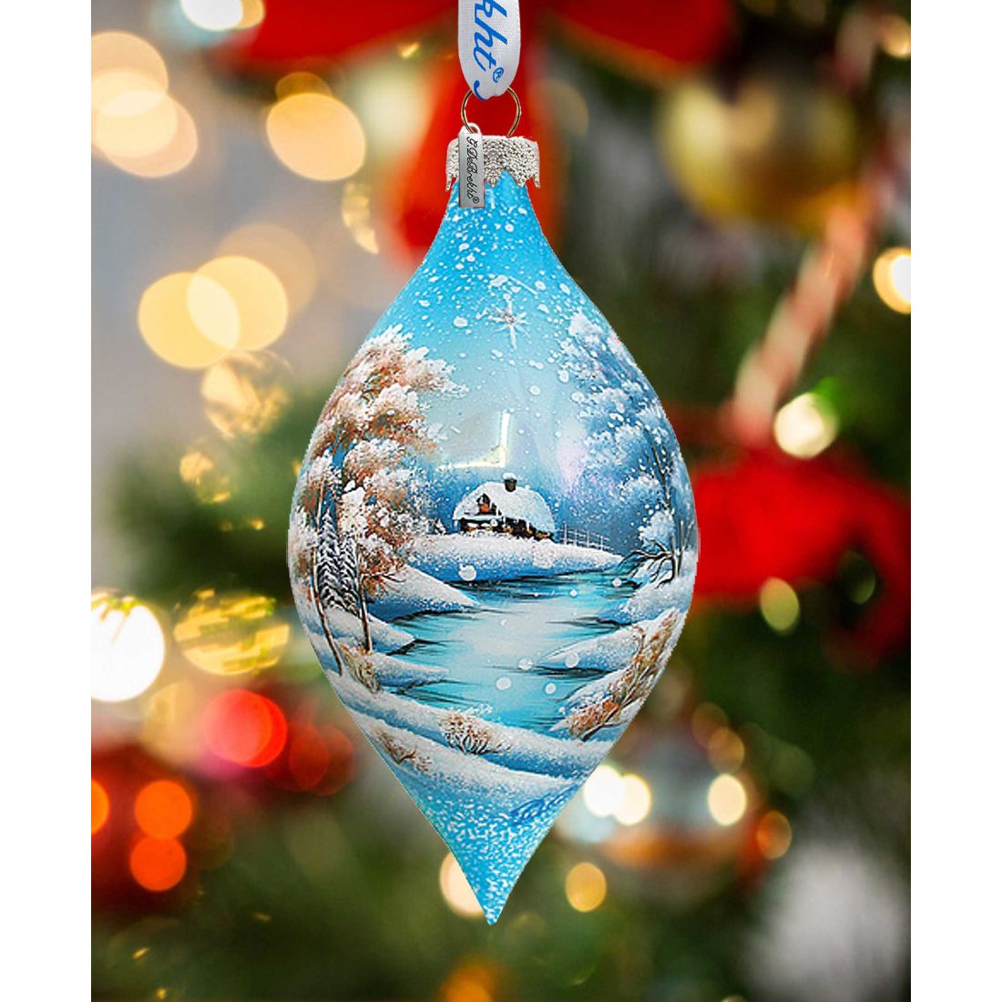 Winter Village Glass Ornament Set of 3 by G. DeBrekht - Christmas Decor - 74110-B3-1