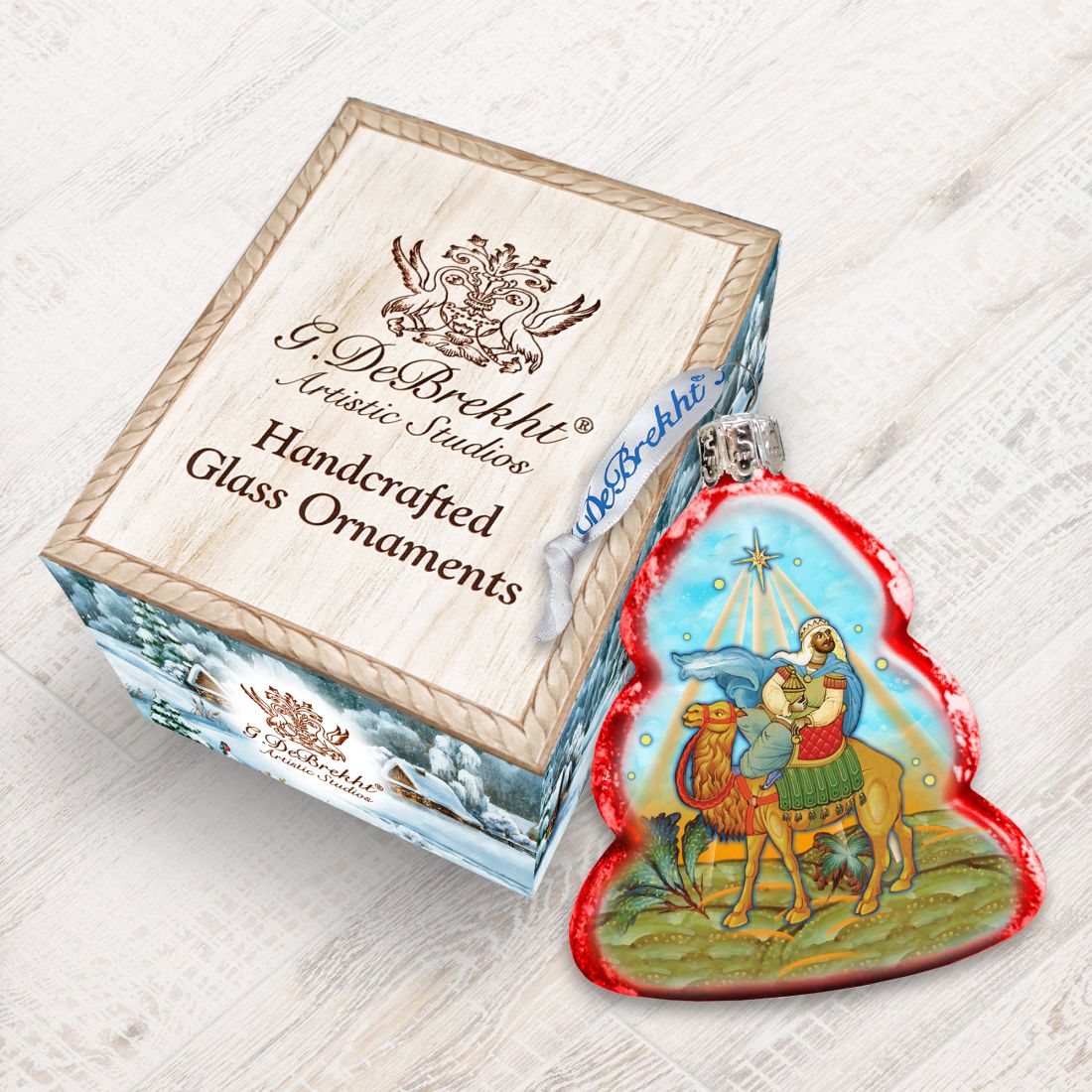 Balthazar Three Kings Mercury Glass Ornament by G. DeBrekht - Nativity Holiday Decor - 772016-2