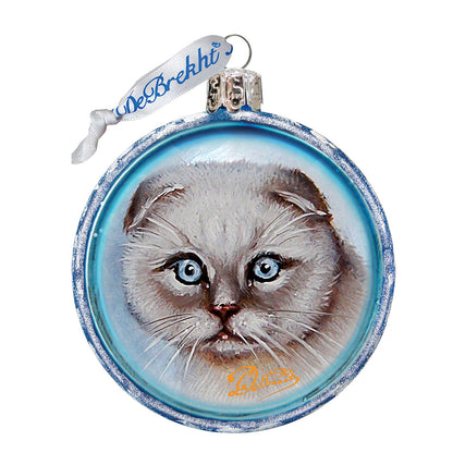 Cat Glass Ornament by G. DeBrekht - Pets Dog and Cats Decor - 764-120-3