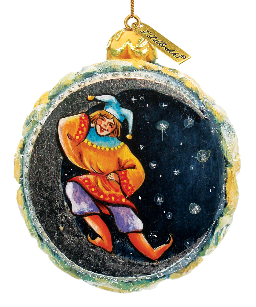 Winter Forest Sculpted Hand-Painted Christmas Ornament by G. DeBrekht - Nativity Holiday Decor - 622771-1