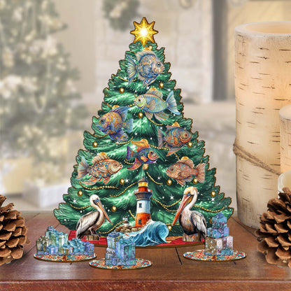 Coastal Christmas Tree Eco Wood Set by G.DeBrekht Christmas Decor - 8091514-3