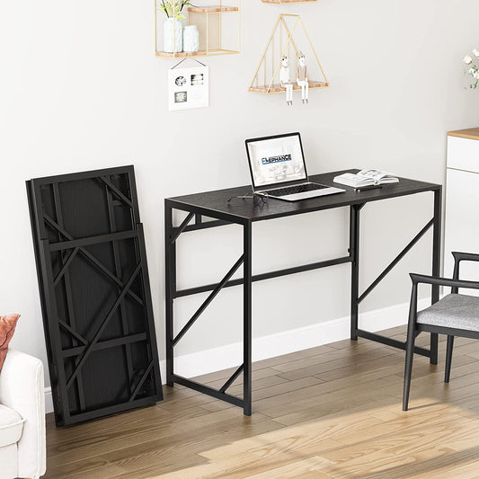 No Assembly Folding Desk for Small Spaces-0