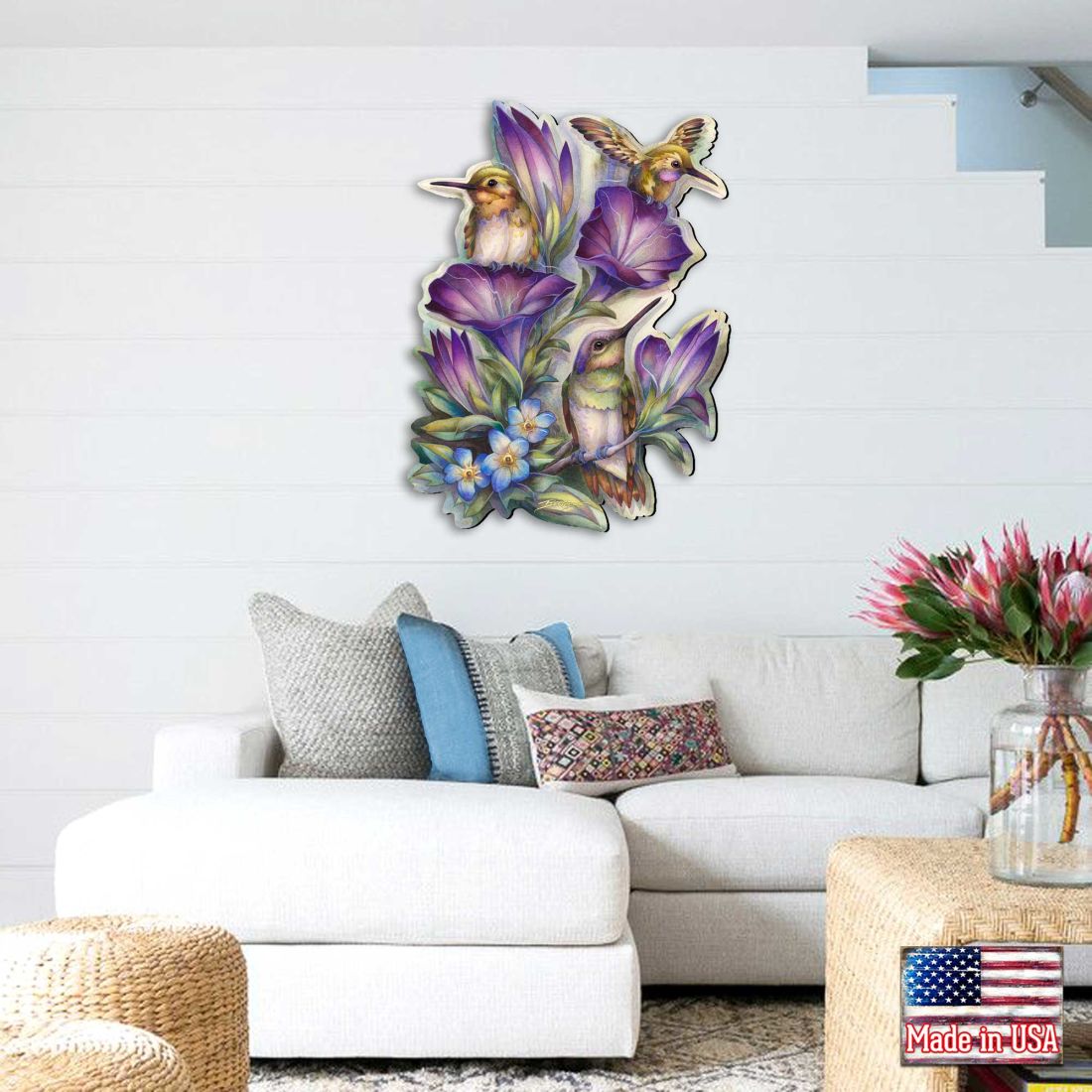 Everlasting Friendship Hummingbirds Wall Art by J. Bergsma - Wildlife Holiday Decor - 8591936W-JB-3