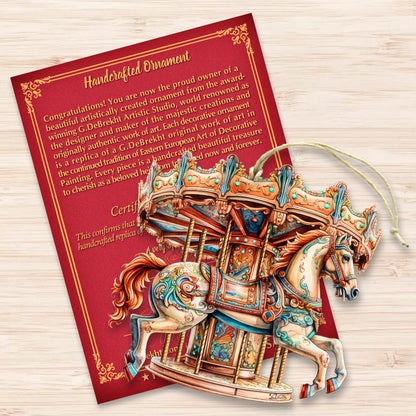 Carousel Horse Wooden Ornaments by G. Debrekht Christmas Decor - 8611027-4