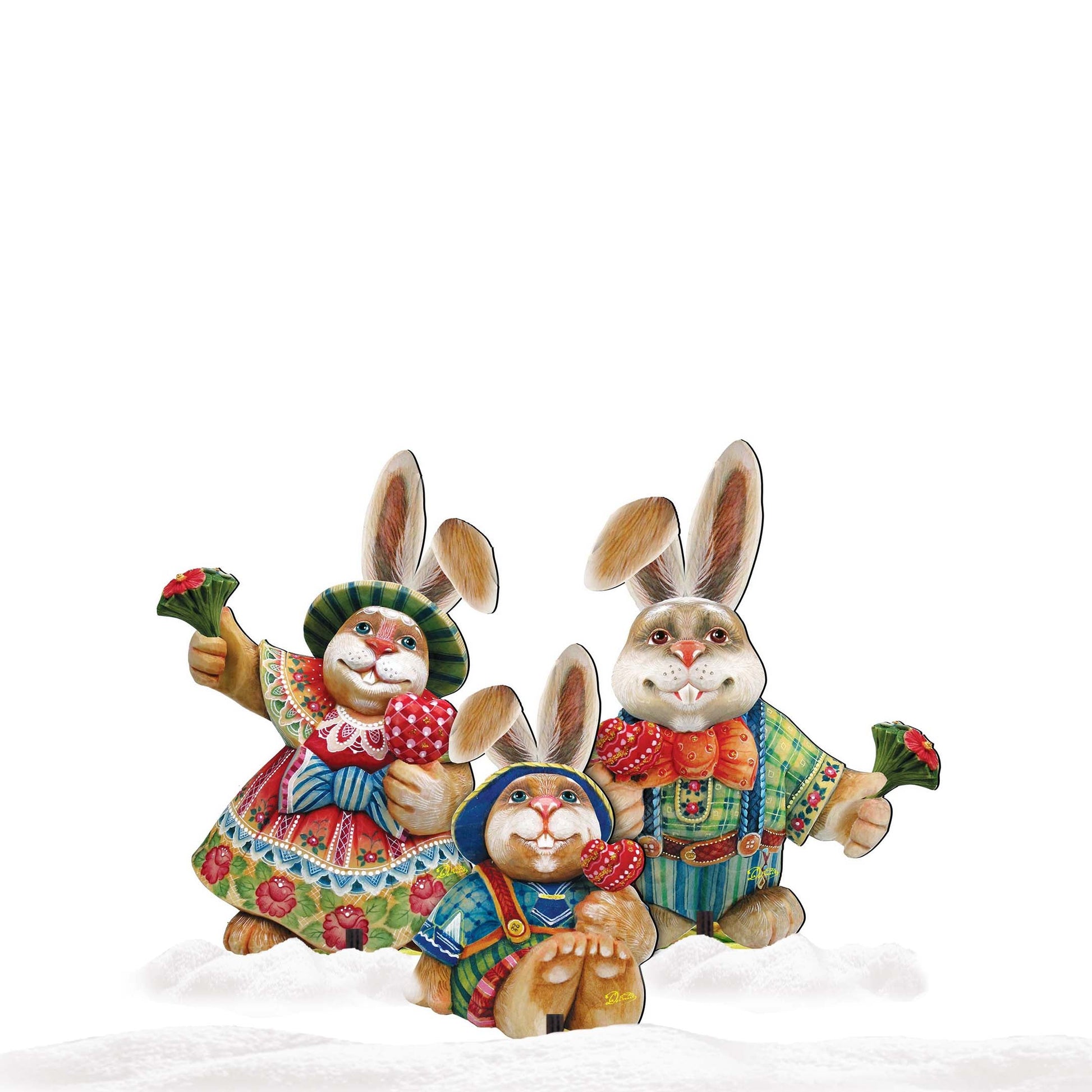 Easter Bunny Family Outdoor Decor by G. DeBrekht - Easter Spring Decor - 8154420F-S3-4