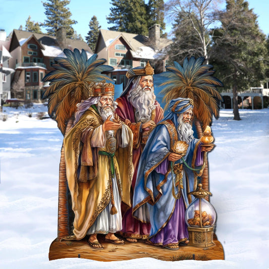 Three Wise Men Outdoor Decor by G. Debrekht - Nativity Holiday Decor - 8611040F-0