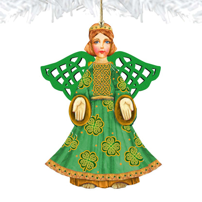 Irish Angel Wooden Ornaments by G. DeBrekht - Nativity Holiday Decor - 8199755-4