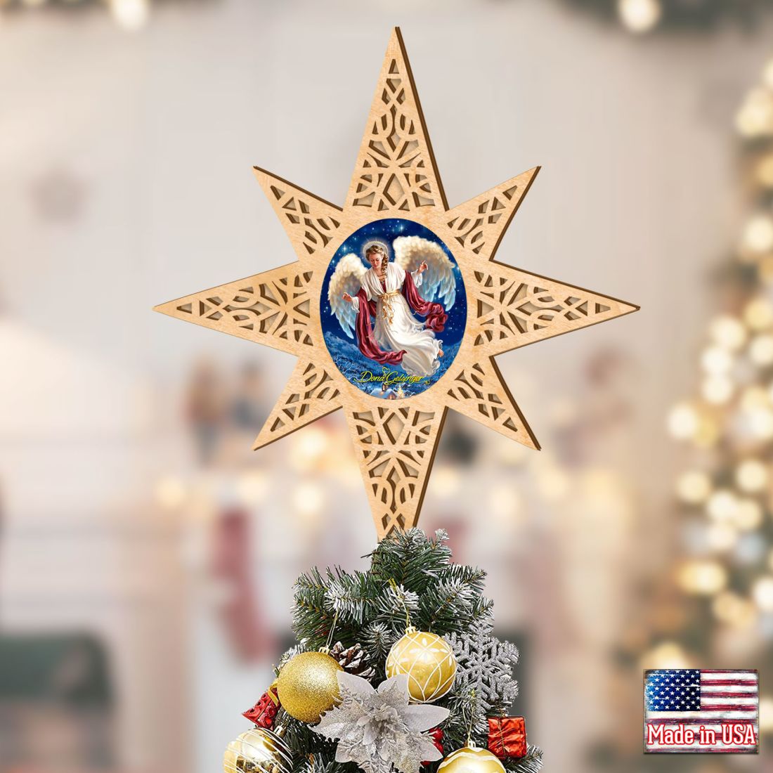 Angel Of Peace Tree Topper by D. Gelsinger - Christmas Decor - 89484-DG-2