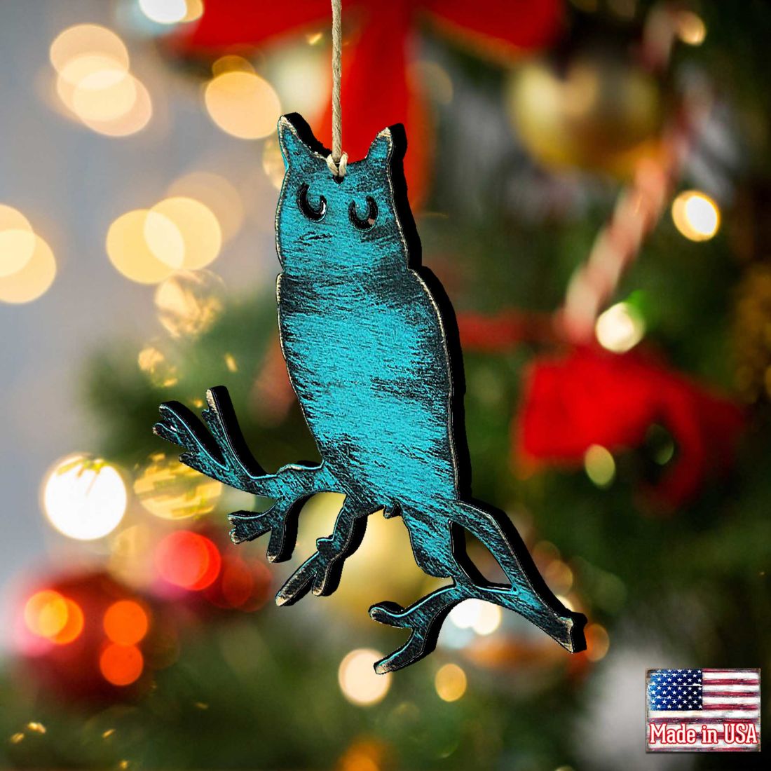 Rustic Owl Wooden Ornaments by Nature Wonders - Wildlife Holiday Decor - 8198218-2