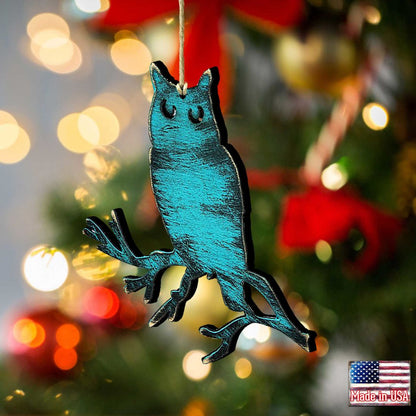 Rustic Owl Wooden Ornaments by Nature Wonders - Wildlife Holiday Decor - 8198218-2