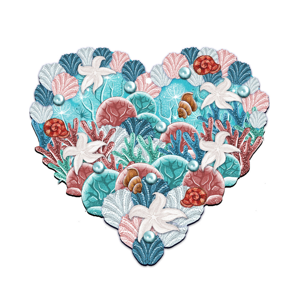 Coastal Heart Door Decor by G. DeBrekht - Coastal Holiday Decor - 8198737H-4