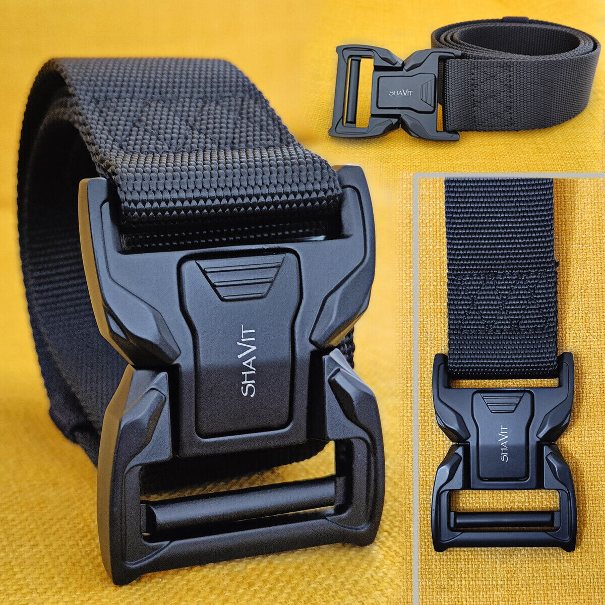 Tactical Military Belt For Men Hiking Nylon Web Casual Work Belt