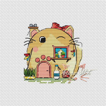 Cat-house - PDF Cross Stitch Pattern-0