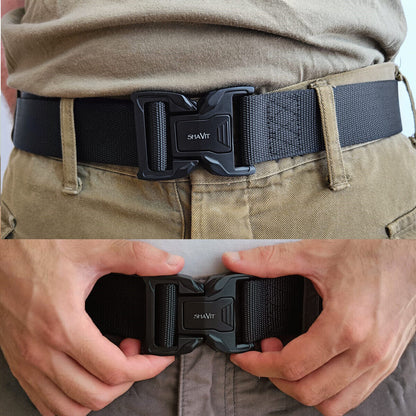 Tactical Military Belt For Men Hiking Nylon Web Casual Work Belt