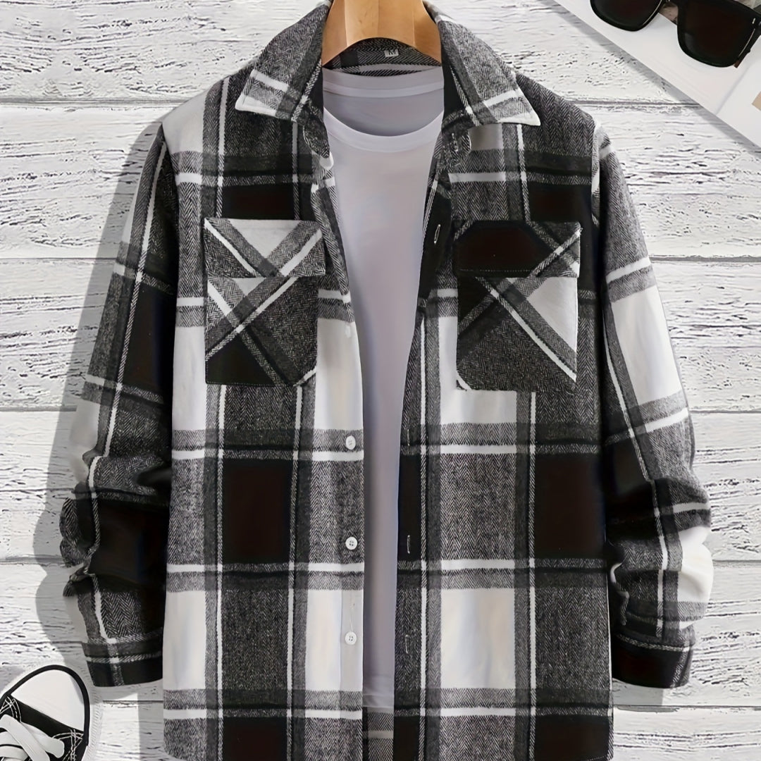 Men's Casual Plaid Shirt