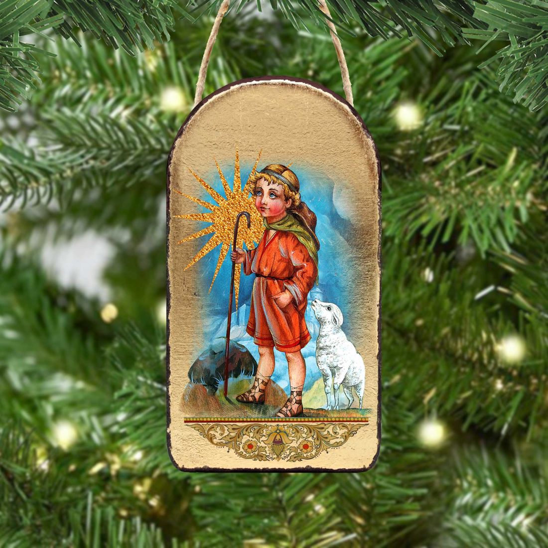 Shepherd Religious Christian Sacred Icon Ornament - Inspirational Icon Decor - 87045-2
