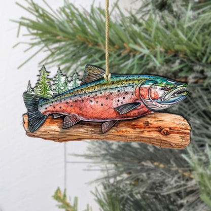 Splendid Sockeye Wooden Ornaments by G.Debrekht - Wildlife Holiday Decor - 8710109-2-1