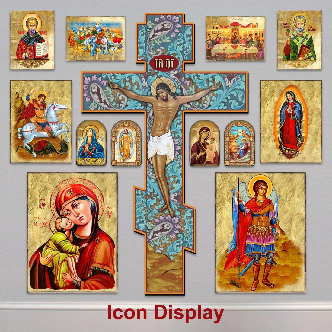 Resurrection Wooden Gold Plated Religious Christian Sacred Icon - Inspirational Icon Decor - 86059-2