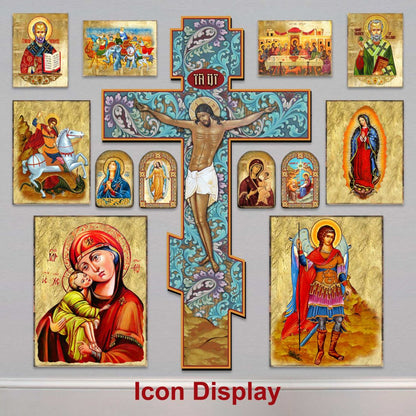 Resurrection Wooden Gold Plated Religious Christian Sacred Icon - Inspirational Icon Decor - 86059-2
