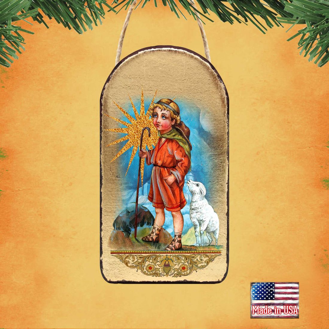 Shepherd Religious Christian Sacred Icon Ornament - Inspirational Icon Decor - 87045-1