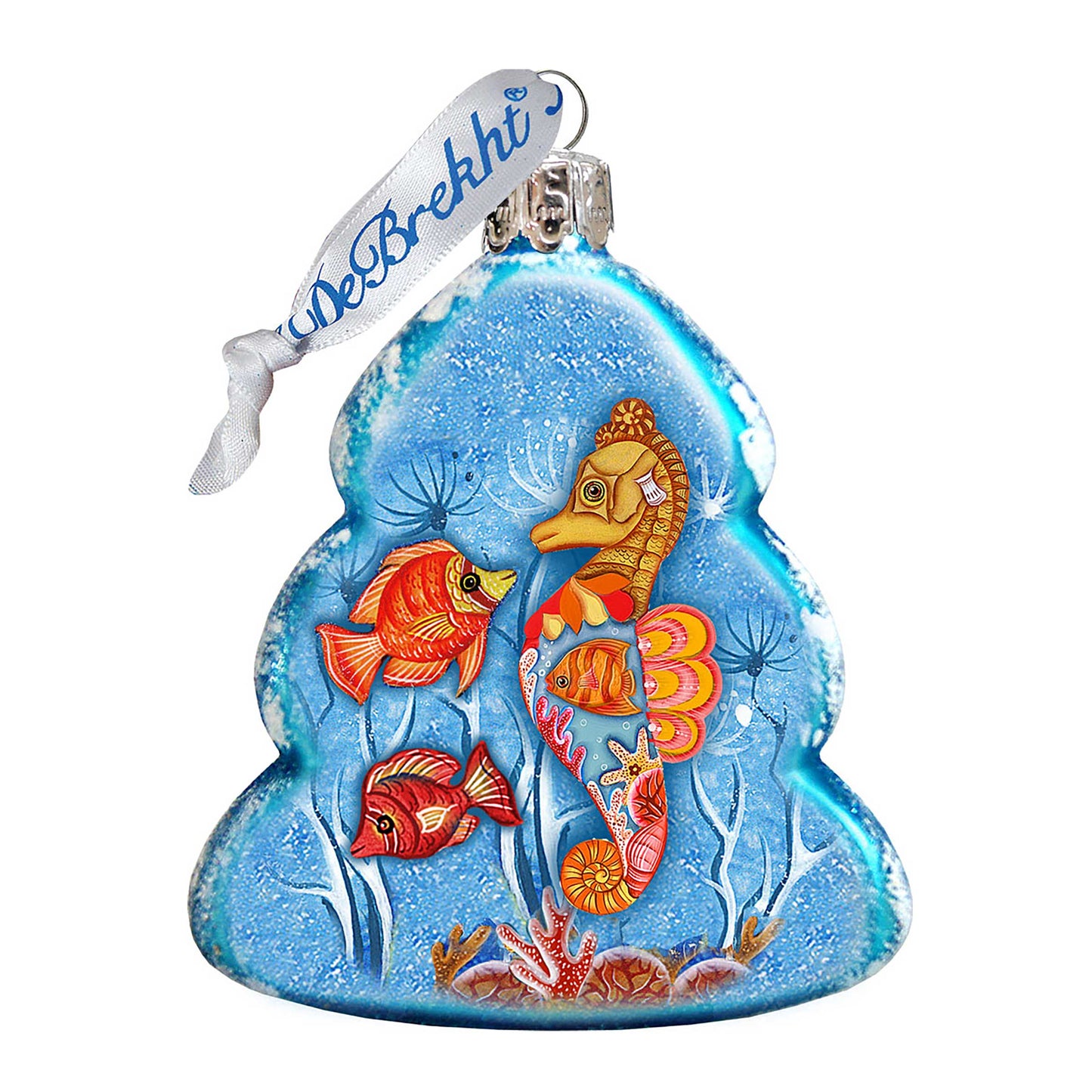 Tree Fish Mercury Glass Ornament by G. DeBrekht - Coastal Holiday Décor - 776275-4