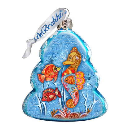 Tree Fish Mercury Glass Ornament by G. DeBrekht - Coastal Holiday Décor - 776275-4