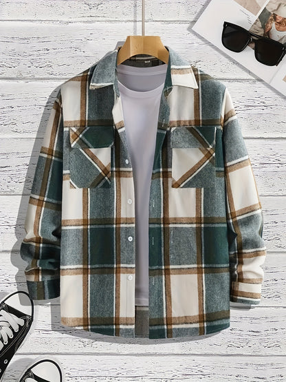 Men's Casual Plaid Shirt