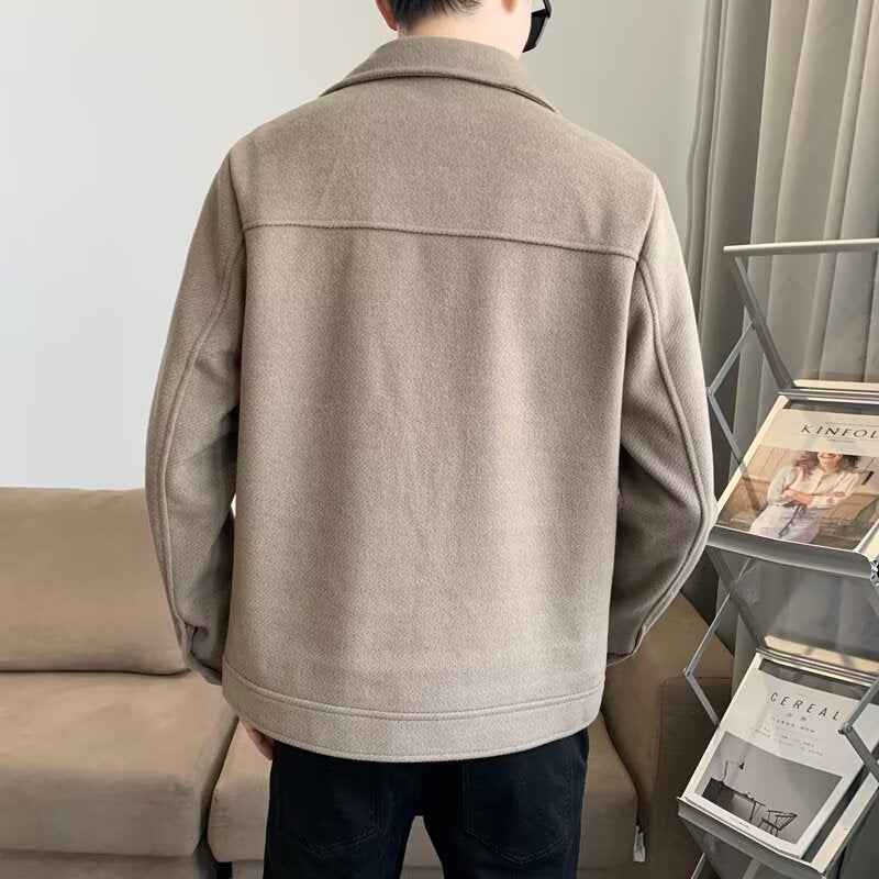 Men's Casual Short Woolen Coat