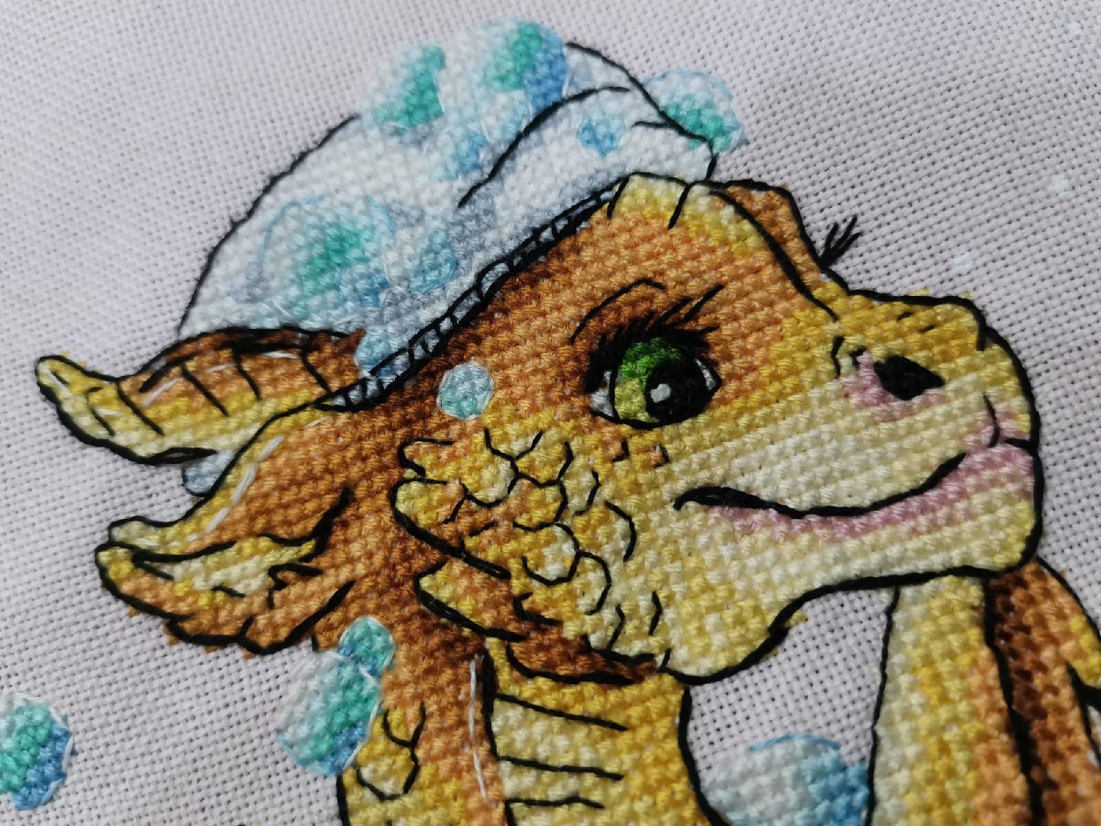 Dragon in the Bathroom - PDF Cross Stitch Pattern-3