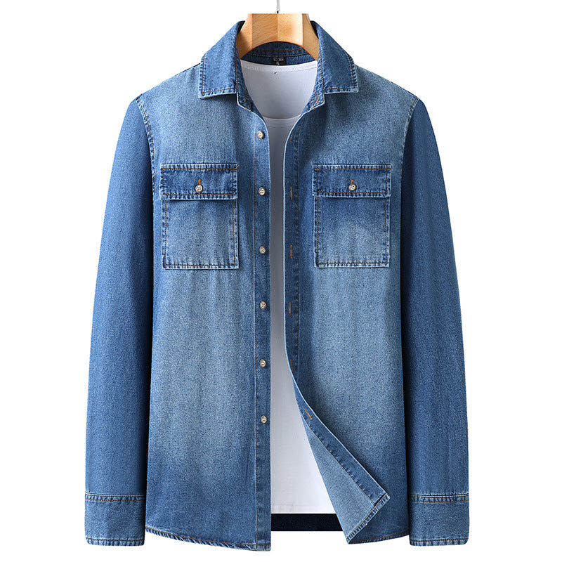 Denim Long Sleeve Shirt Casual Coat