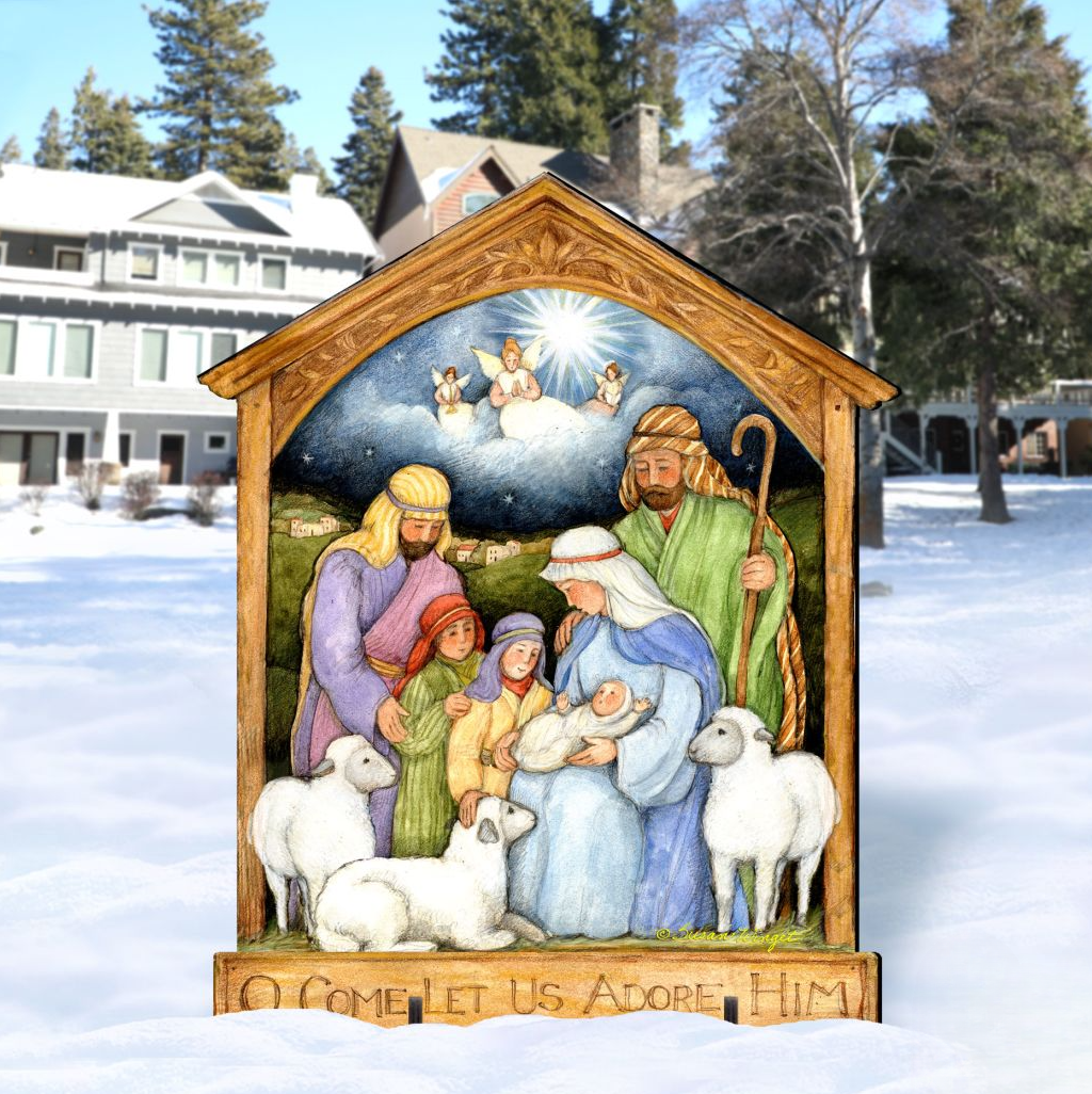 Holy Family Nativity Outdoor Decor by Susan Winget - Nativity Holiday Decor -8471112F-SW-0