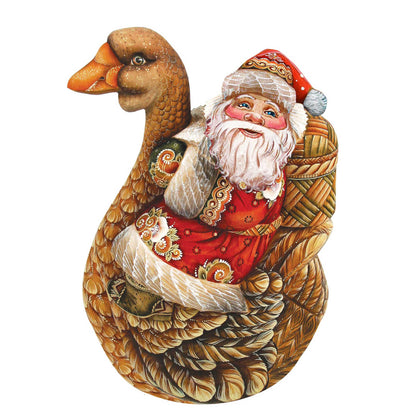 Christmas Goose Santa Christmas Door Decor by G. DeBrekht - Christmas Santa Snowman Decor - 8121633H-4