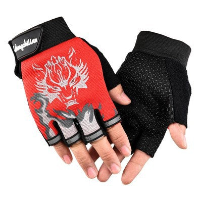 Wolf Head Half Finger Fingerless Gloves