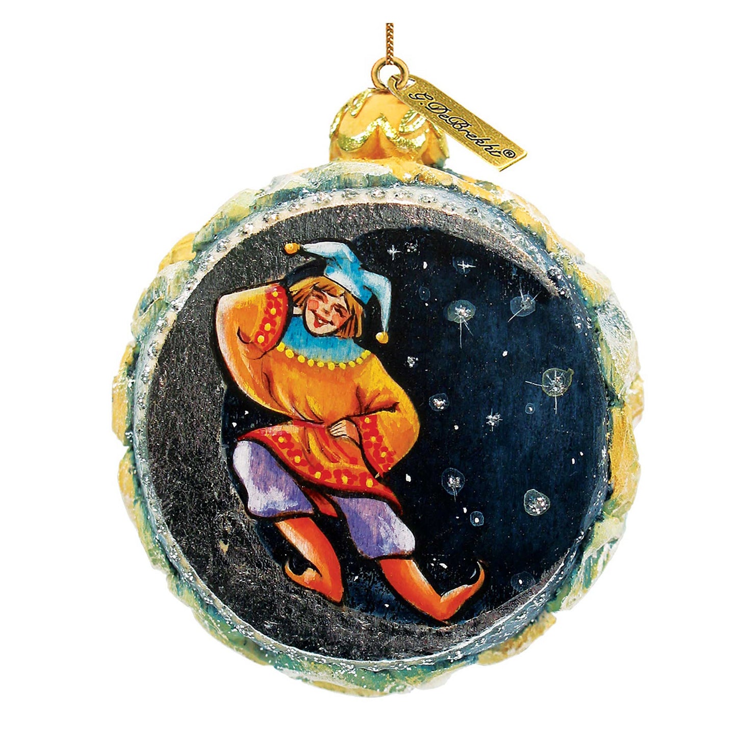 Winter Forest Sculpted Hand-Painted Christmas Ornament by G. DeBrekht - Nativity Holiday Decor - 622771-2