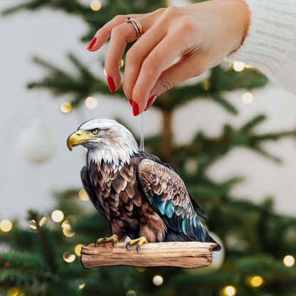 Bald Eagle Wooden Ornaments by G.Debrekht - Wildlife Holiday Decor - 8710101-2-4