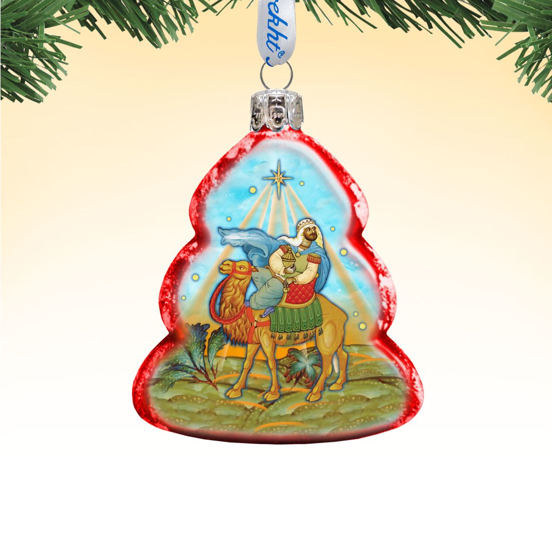 Balthazar Three Kings Mercury Glass Ornament by G. DeBrekht - Nativity Holiday Decor - 772016-1