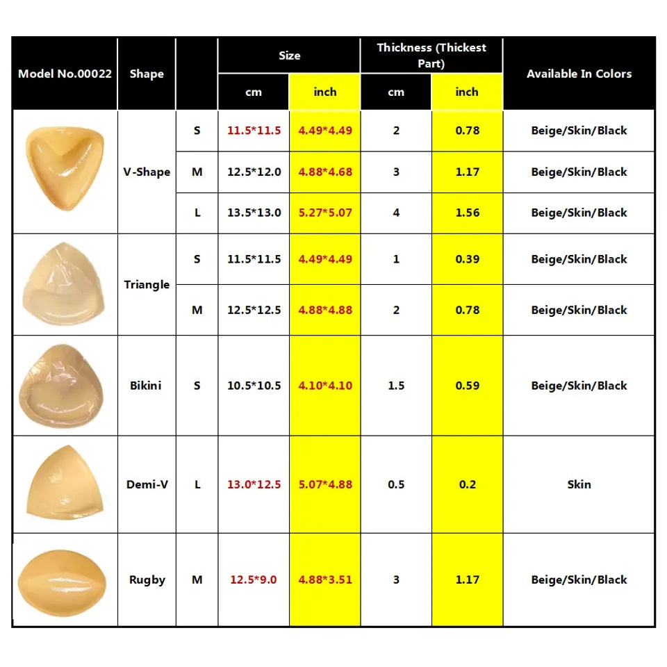 Chest Confidence Bra Inserts