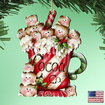 Marshmallow Cocoa Company Wooden Ornaments by Jamie Mills-Price - Christmas Decor - 8457513-1