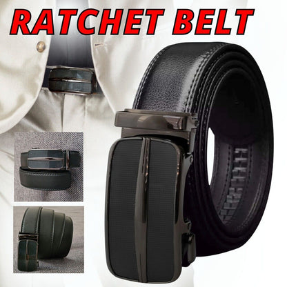 Belt With Slide Buckle Ratchet For Men