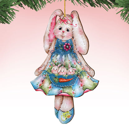 Pocketful of Bunnies Wooden Ornaments by Jamie Mills-Price - Easter Spring Decor - 8457705-MP-0