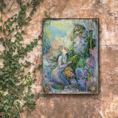 My Savior of The Sea Fantasy Wooden Wall Art by Josephine Wall - Fantasy Decor - 852139-JW-2