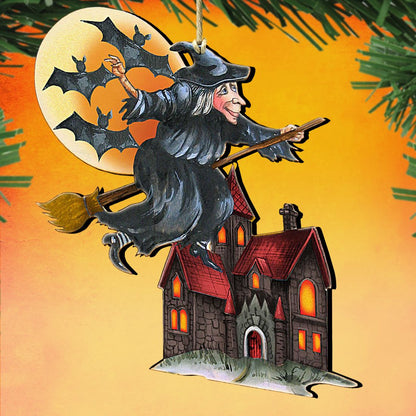 Witch Halloween Wooden Ornaments by G. DeBrekht - Thanksgiving Halloween Decor - 8114010-1