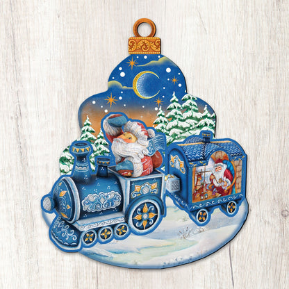 Christmas Train Christmas Door Decor by G. DeBrekht - Christmas Santa Snowman Decor - 8112180H-4